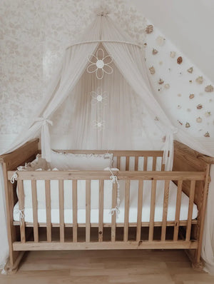 3 Holzblumen Wanddeko für Kinder- und Babyzimmer - BohoWildflowerVibes