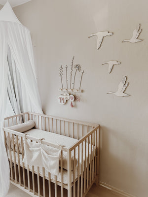 4 Fluggänse aus Holz - graviert - BohoWildflowerVibes