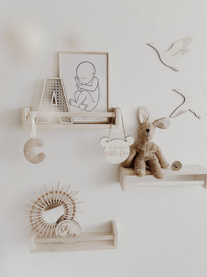 4 Fluggänse aus Holz - graviert - BohoWildflowerVibes