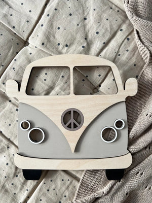 Bus aus Holz - Beige, Birke - BohoWildflowerVibes