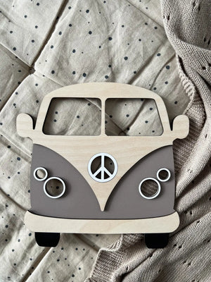 Bus aus Holz - Braun, Birke - BohoWildflowerVibes