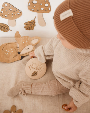 Hallo Herbst Holztafel