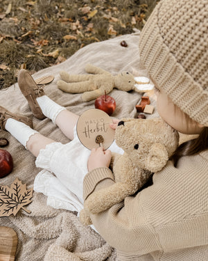 Hallo Herbst Holztafel