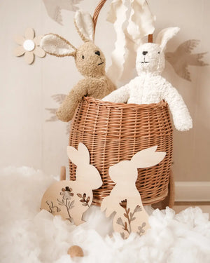 Hasen aus Holz floral - Hase