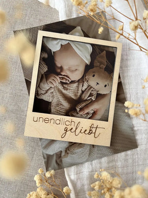 Polaroid Rahmen aus Holz - unendlich geliebt - BohoWildflowerVibes
