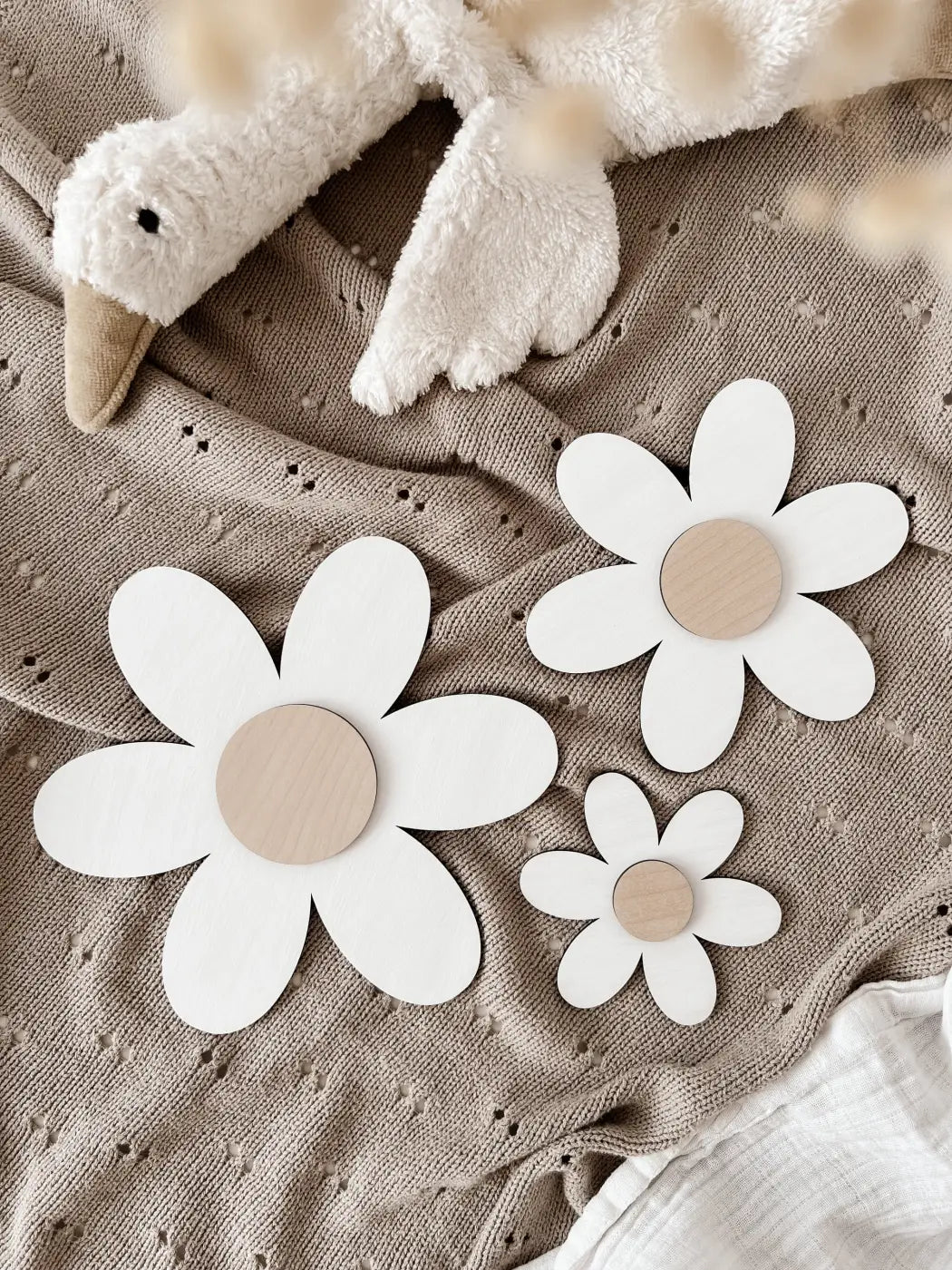 Holzblumen - weiß, Birke - BohoWildflowerVibes