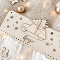 Adventskalender aus Holz personalisiert - Auto