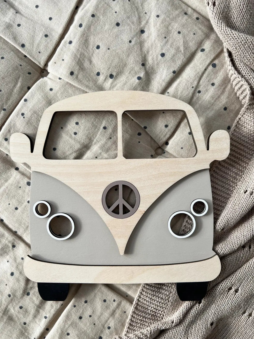 Bus aus Holz - Beige, Birke - BohoWildflowerVibes