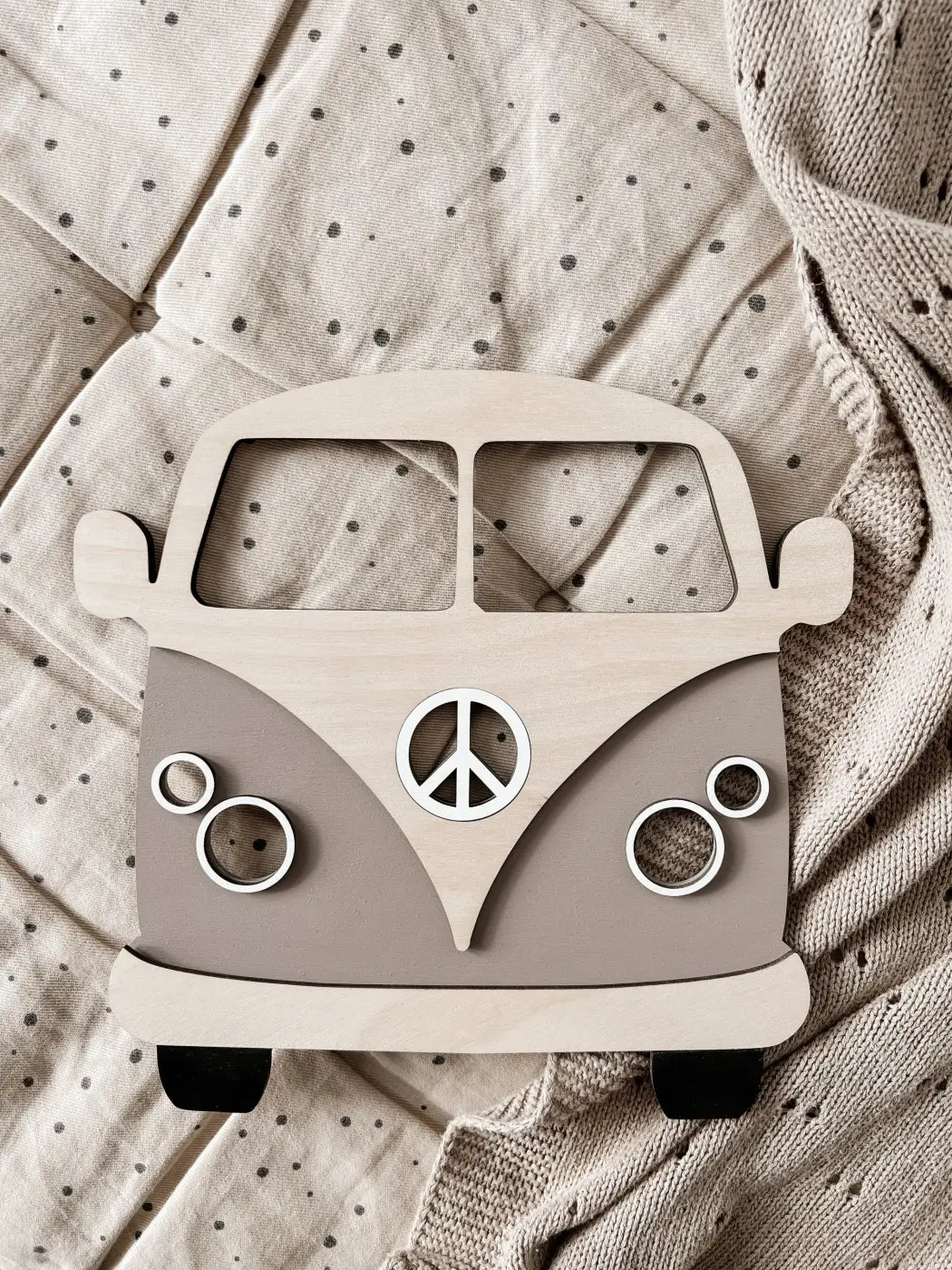 Bus aus Holz - Braun, Birke - BohoWildflowerVibes