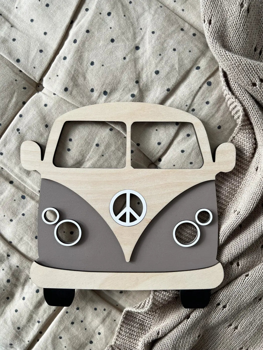 Bus aus Holz - Braun, Birke - BohoWildflowerVibes