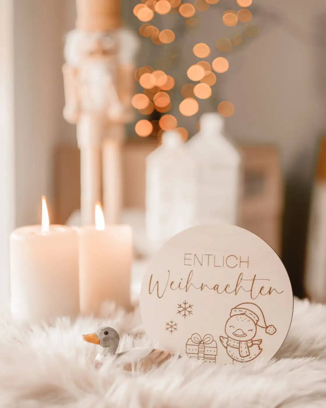 Entlich Weihnachten Schild aus Holz