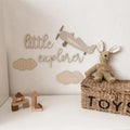 Flugzeug aus Holz - Beige - BohoWildflowerVibes