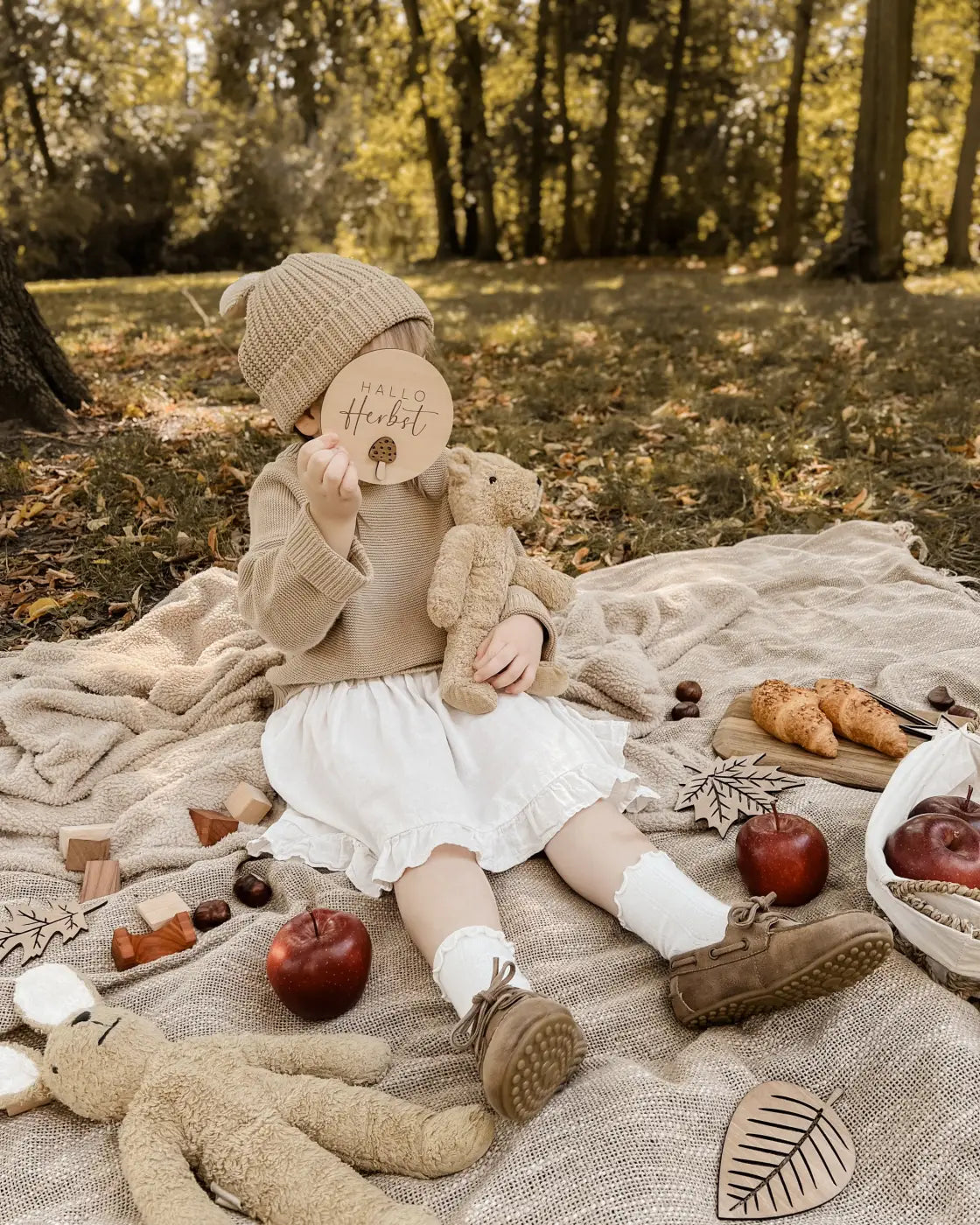 Hallo Herbst Holztafel