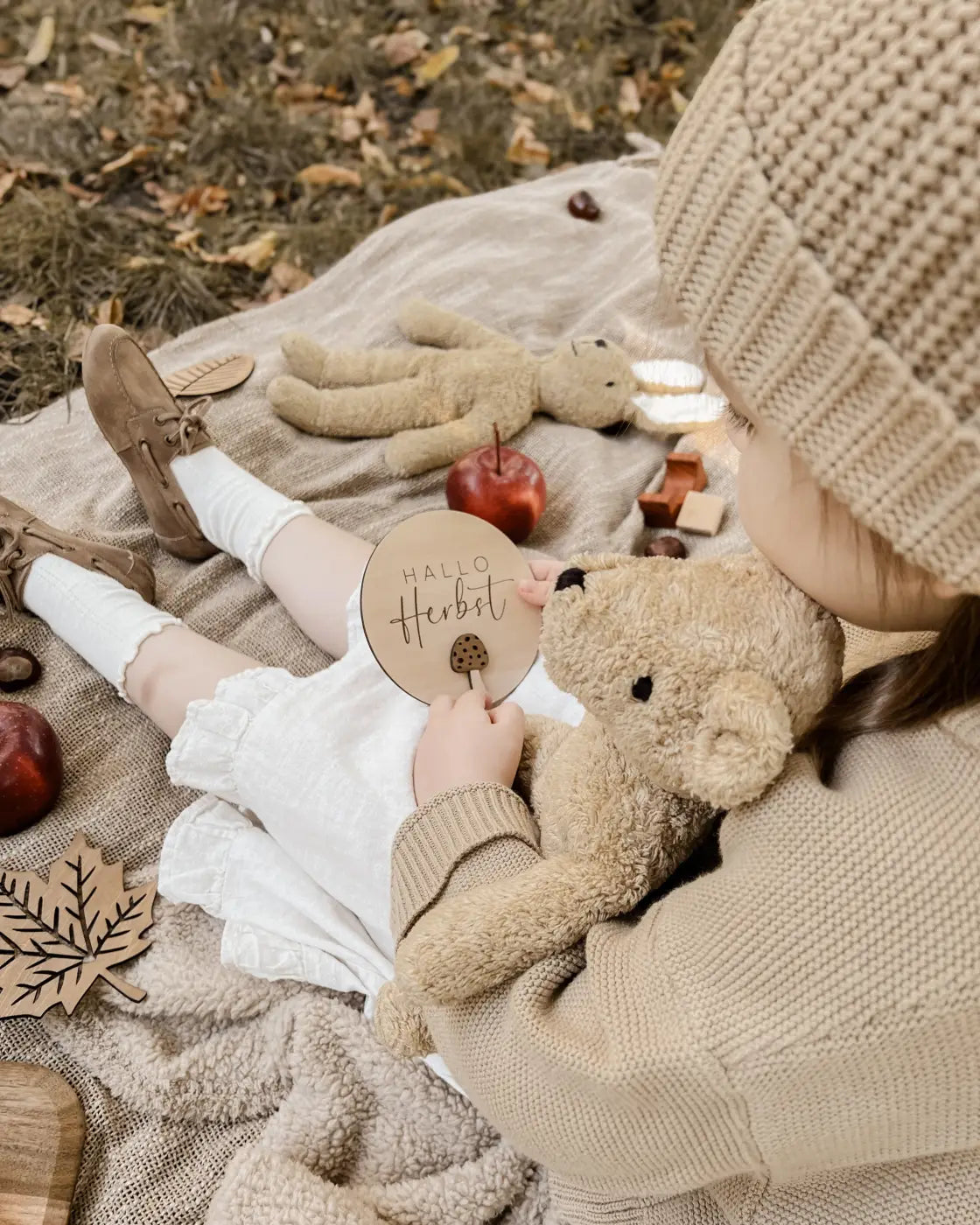 Hallo Herbst Holztafel