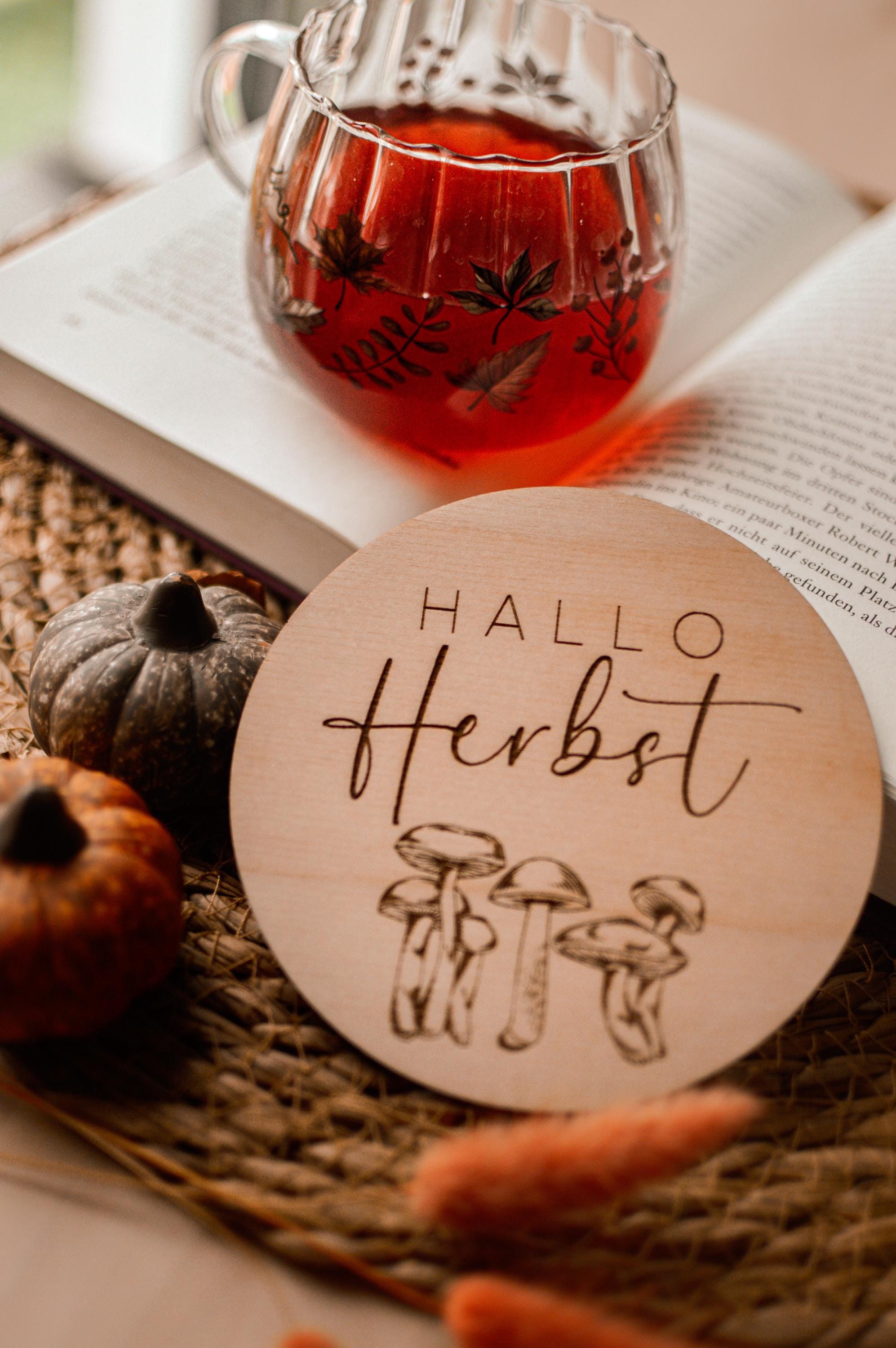 Hallo - Holztafel, Meilensteinkarte, Holzschild - BohoWildflowerVibes