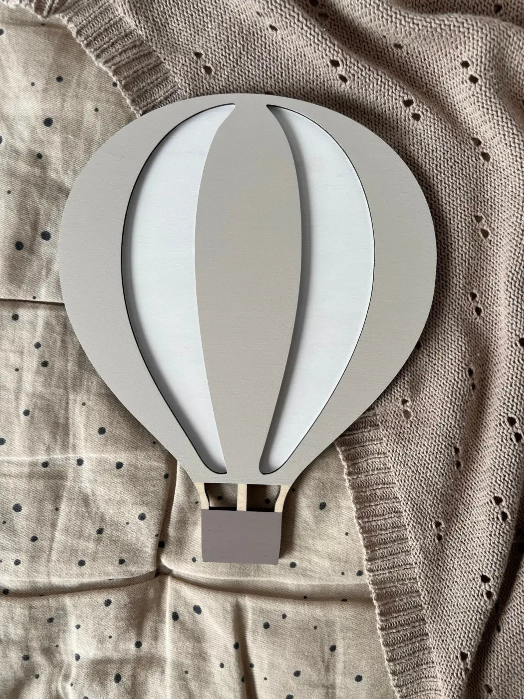 Heißluftballon - Beige, weiß - BohoWildflowerVibes