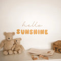 hello sunshine - Schriftzug Birke Gelb