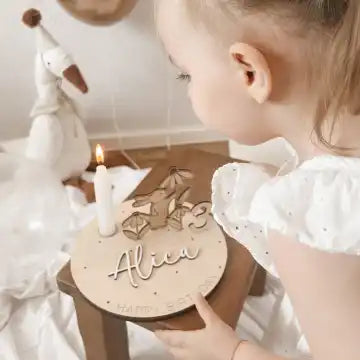 Holzschmetterling-Nameplatte