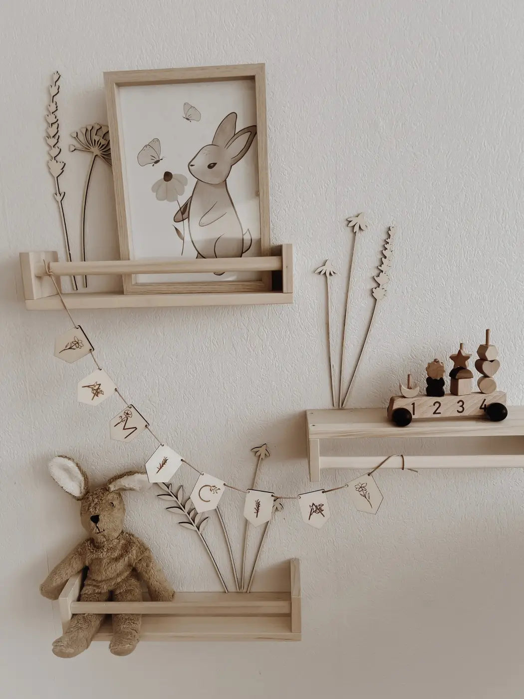 Kleine personalisierte Wimpelkette mit Wunschmotiven