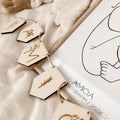 Kleine Wimpelkette aus Holz personalisiert mit Namen | Boho Kinderzimmer Deko