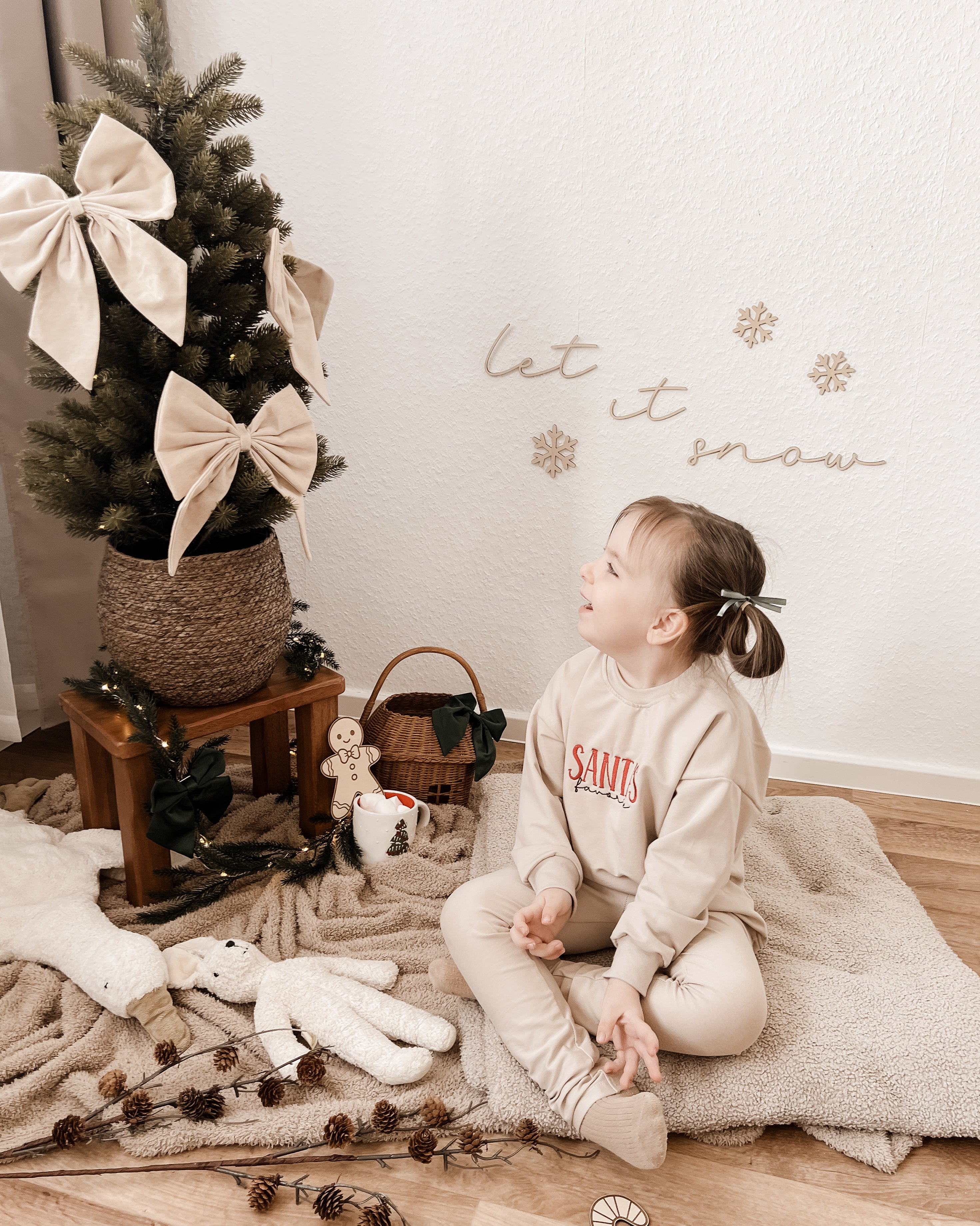 let it snow Holzschriftzug