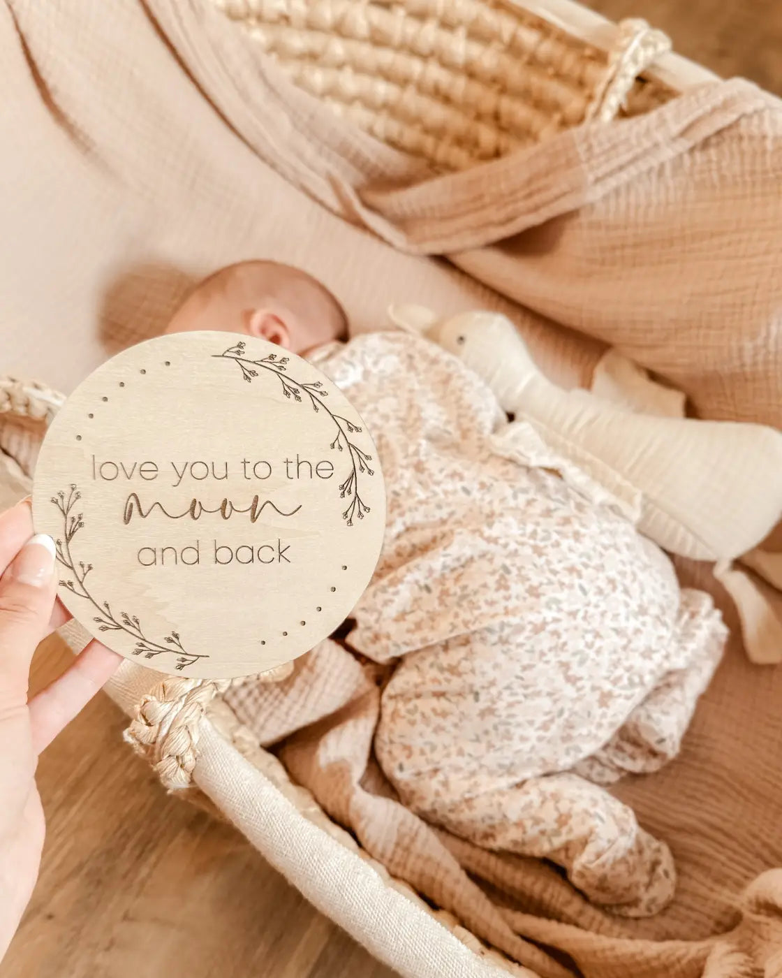 Meilensteinkarte - love you to the moon and back
