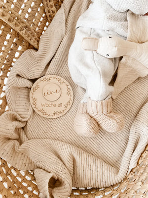 Meilensteinkarten - Baby erstes Jahr mit Einlegescheiben - BohoWildflowerVibes