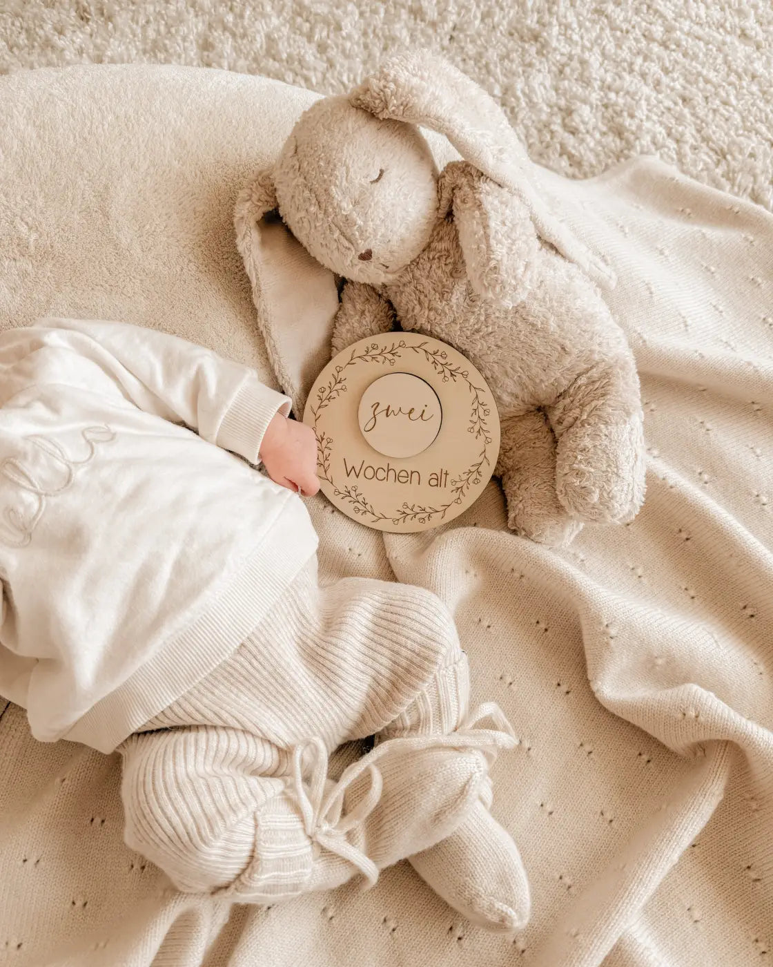Meilensteine Baby Erstes Jahr – Hochwertiges 12-Monats-Fotoset aus Holz