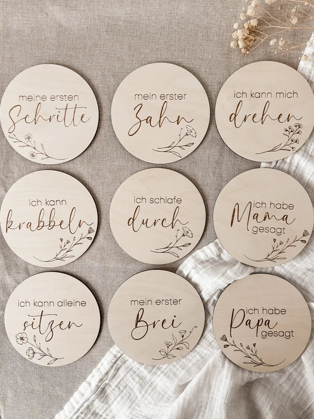 Meilensteinkarten - meine ersten Meilensteine Produktauswahl 9 - BohoWildflowerVibes
