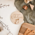 Mein erster Nikolaus - Holztafel Meilensteinkarte aus Holz