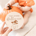 Mein Erstes Halloween Holztafel – Süßes Baby Meilenstein-Dekor