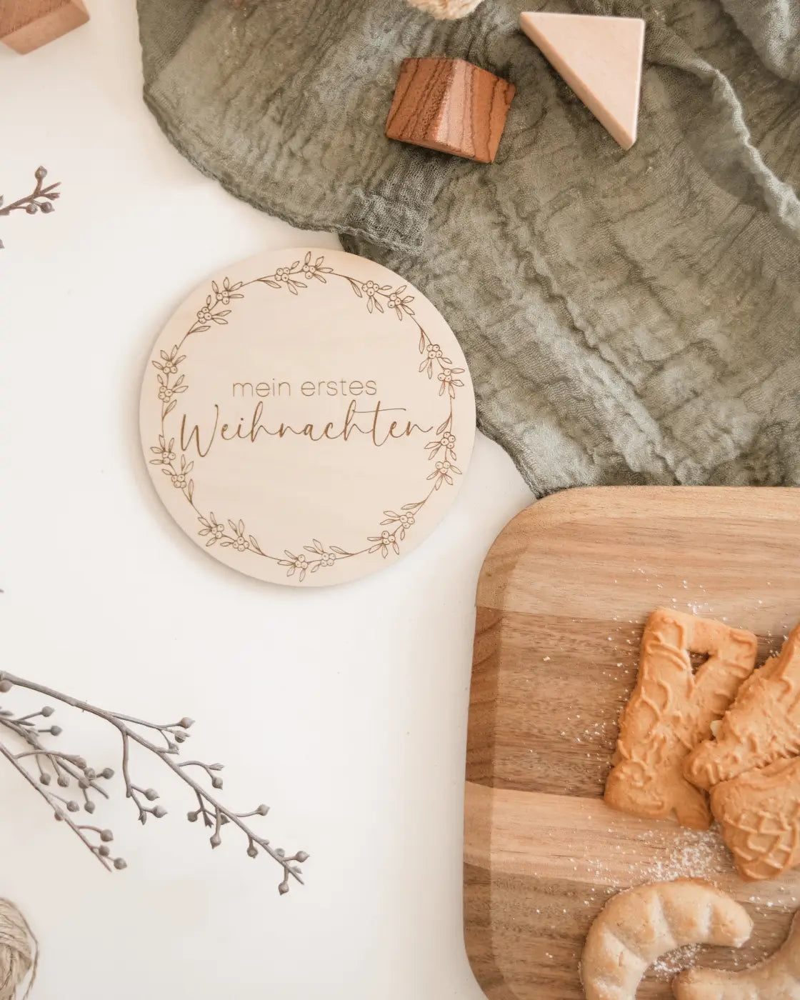 Mein Erstes Weihnachten Holztafel