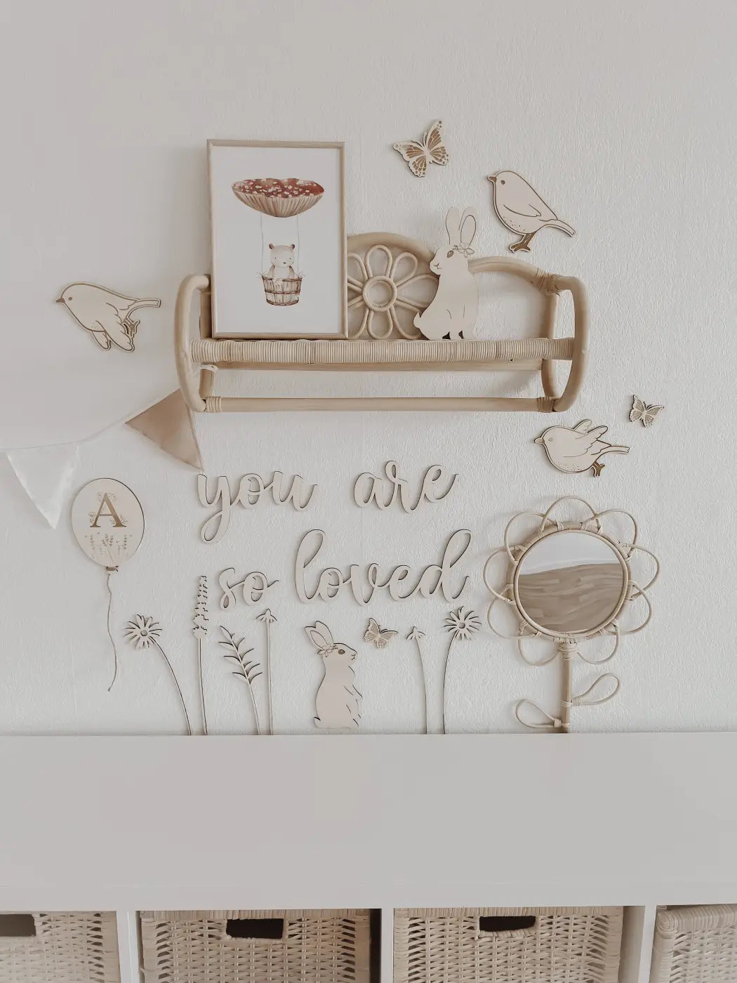 Personalisierter Ballon aus Holz - BohoWildflowerVibes