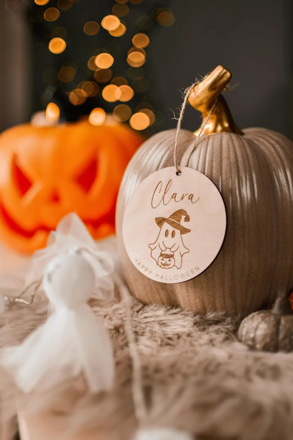 Halloween Anhänger aus Holz - BohoWildflowerVibes