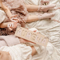 Personalisiertes Steckpuzzle mit Namen und Schleifen - Rosé aus Holz für Kinder ab 3 Jahren mit Gravur