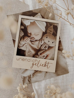 Polaroid Rahmen aus Holz - unendlich geliebt - BohoWildflowerVibes