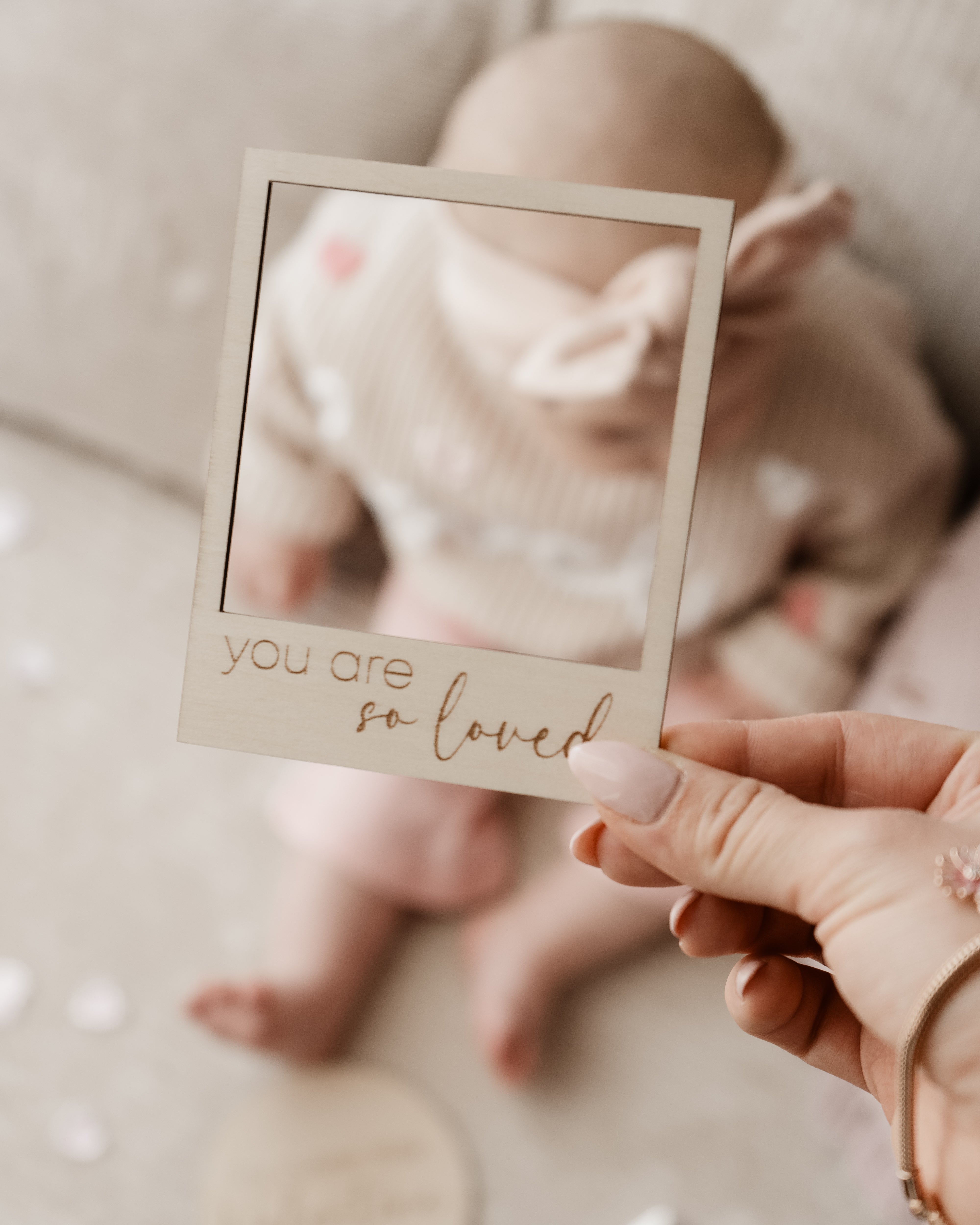 Polaroid Rahmen Fotorahmen aus Holz - you are so loved