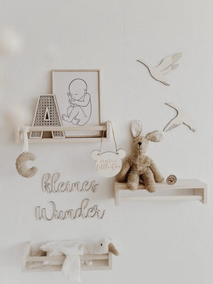 Rattan Buchstabe aus Holz, Wanddekoration, Alphabet, Kinderzimmer und Babyzimmer - BohoWildflowerVibes