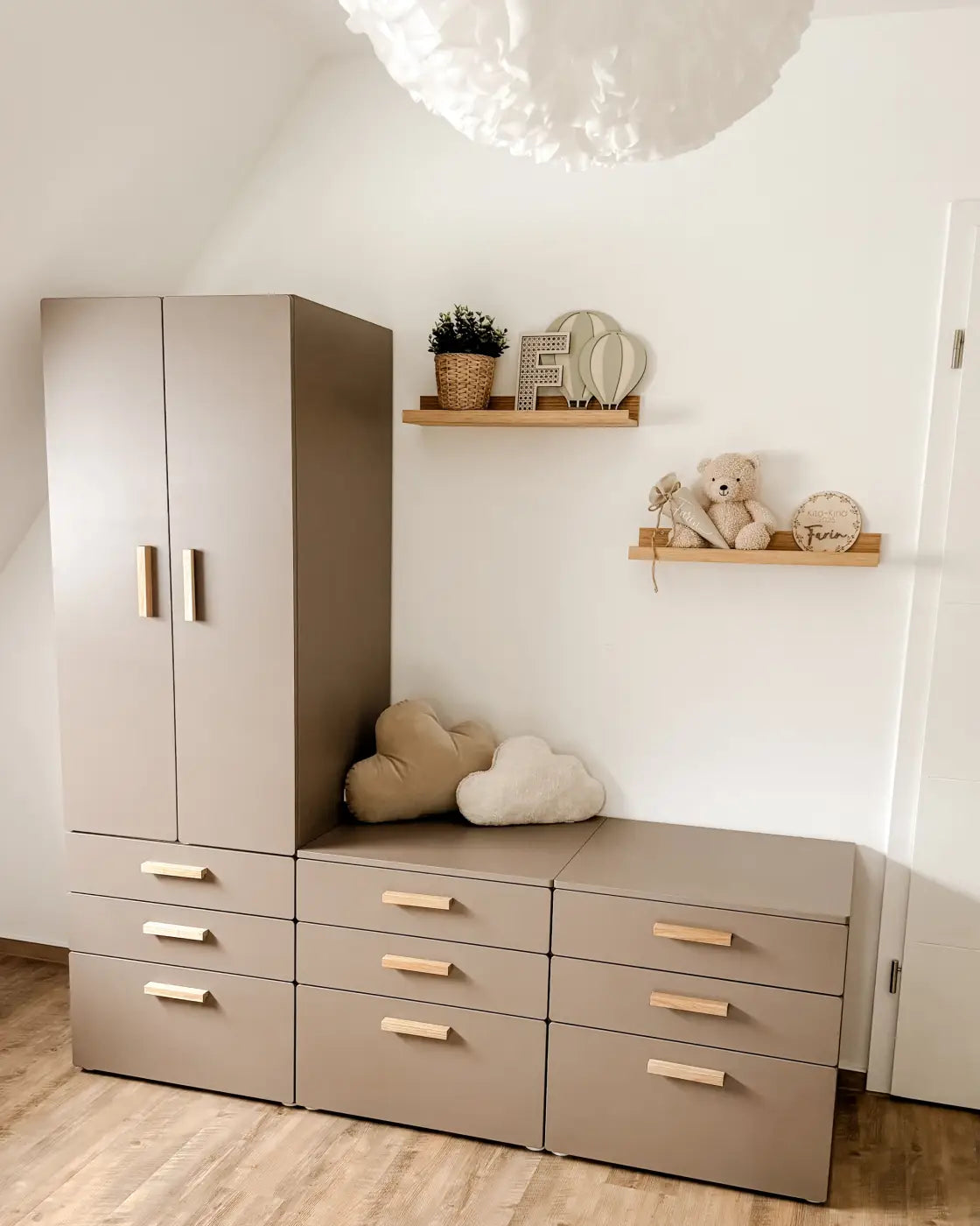 Rattan Buchstabe aus Holz Wanddekoration Alphabet Kinderzimmer und Babyzimmer