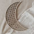 Rattan Mond aus Holz