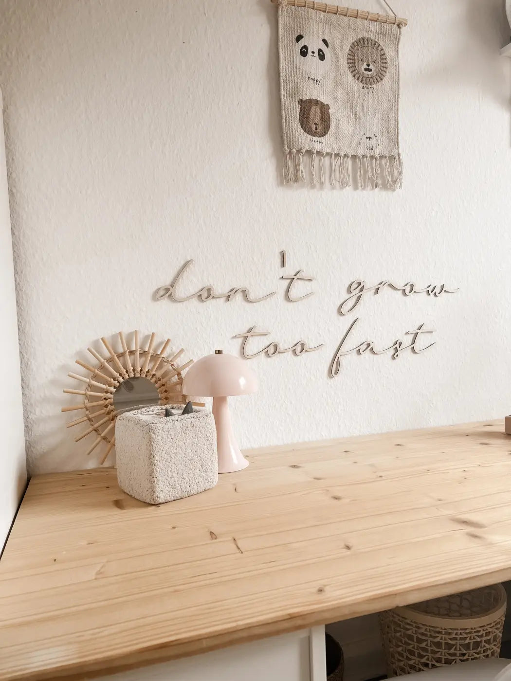 Schriftzug - don‘t grow too fast - BohoWildflowerVibes
