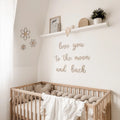 3 Holzblumen Wanddeko für Kinder- und Babyzimmer - BohoWildflowerVibes
