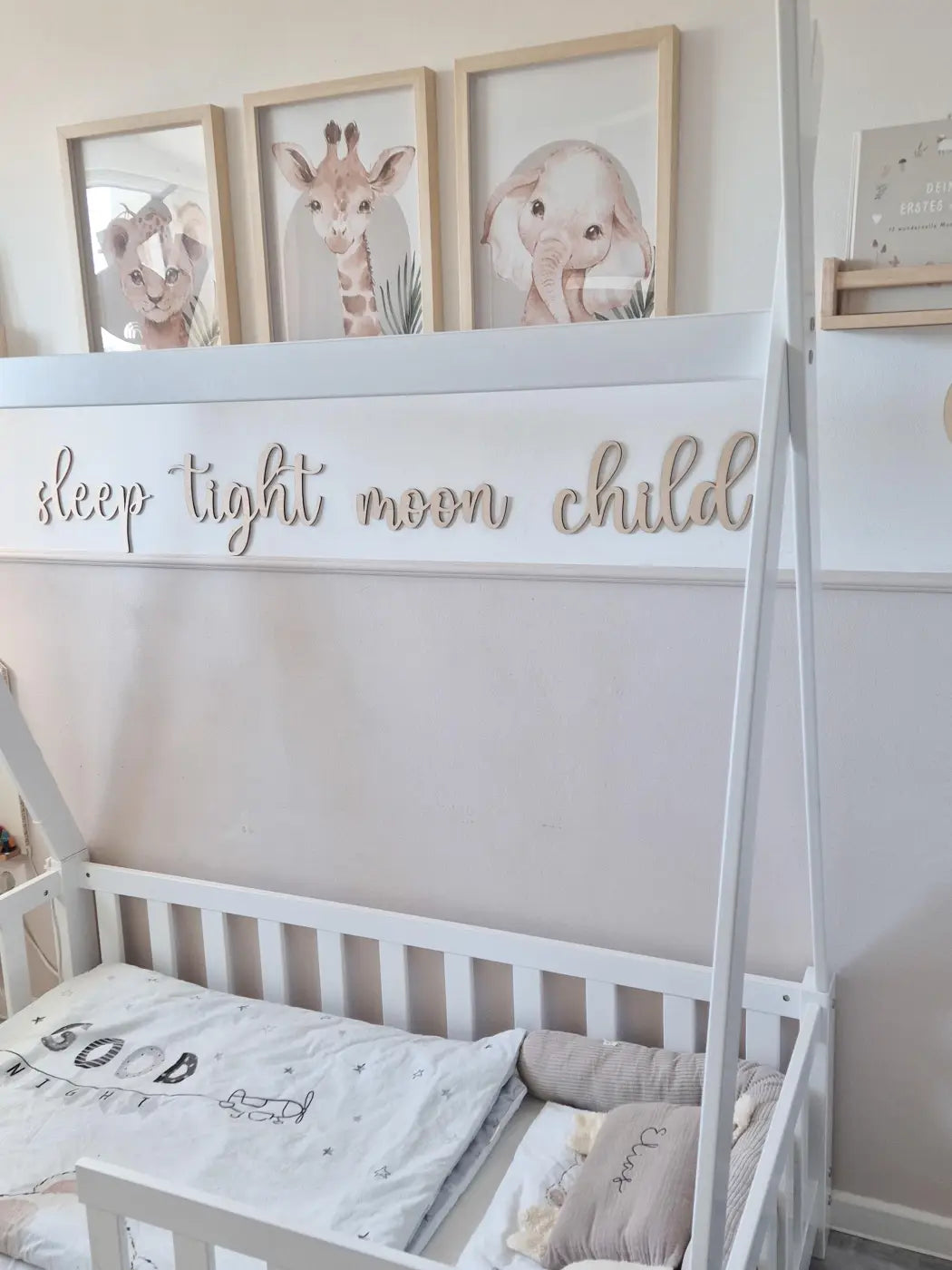 Schriftzug- sleep tight moon child - BohoWildflowerVibes