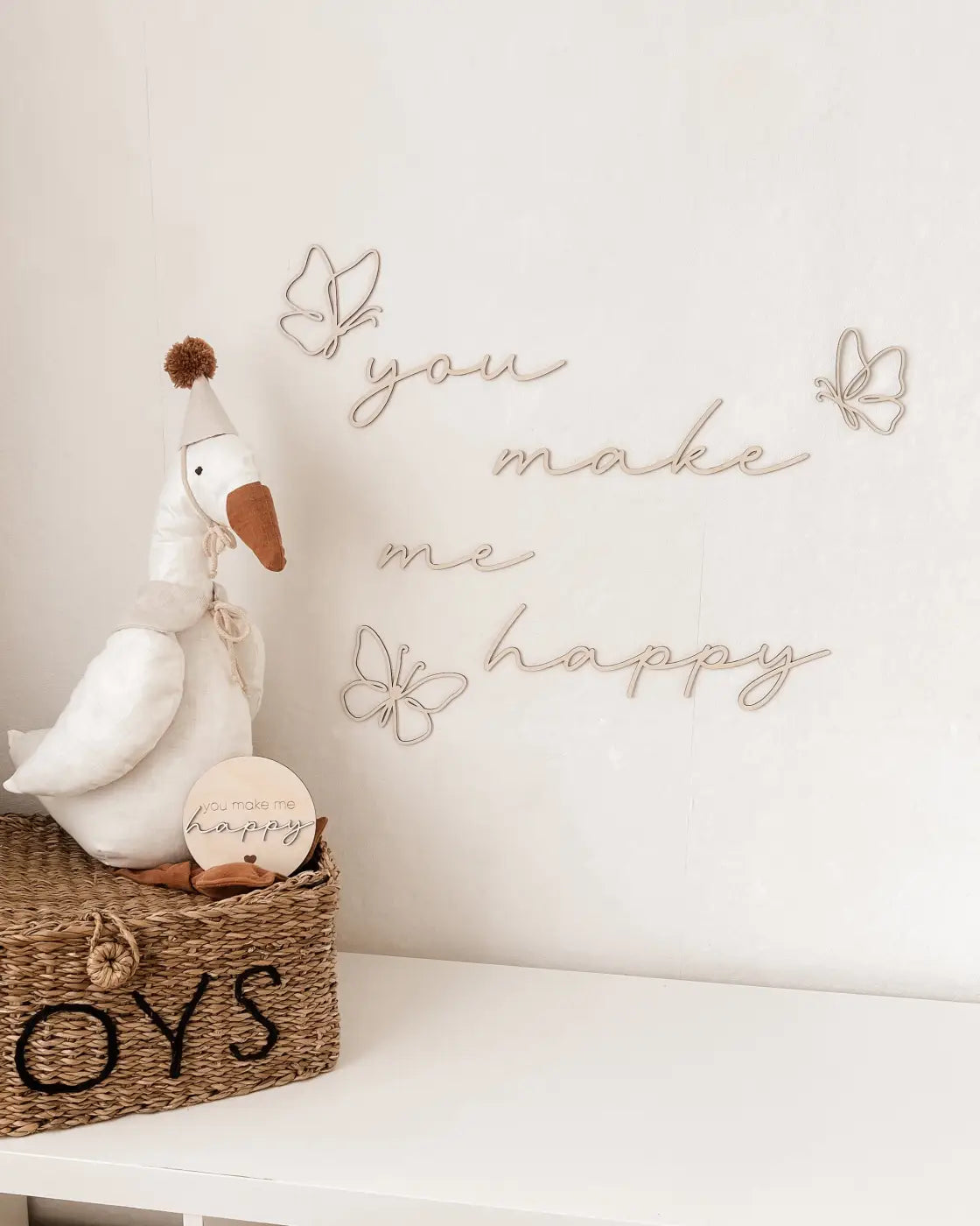 Schriftzug - you make me happy