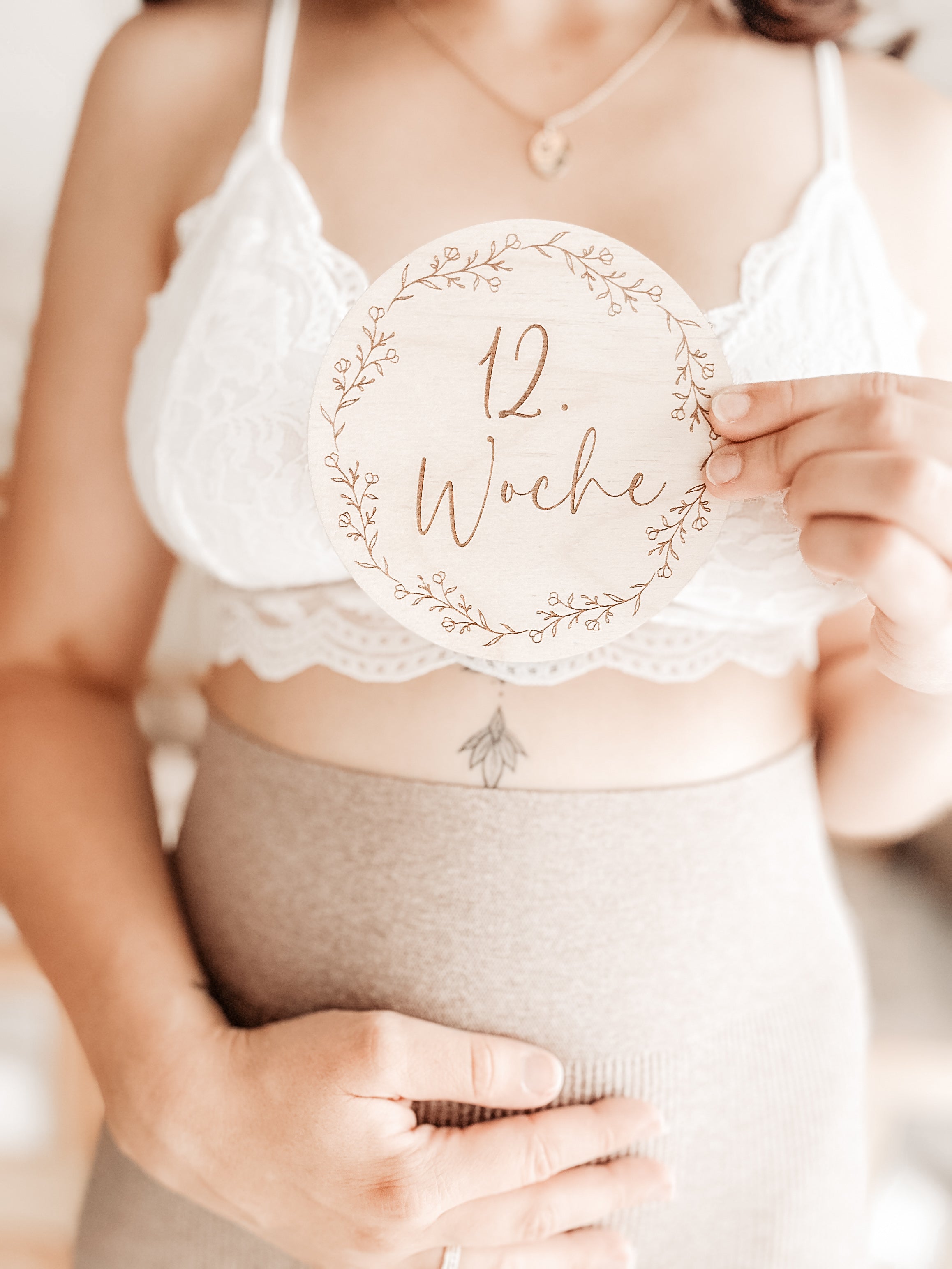 Schwangerschaft Meilensteinkarten aus Holz, Wochen, Schwangerschaft verkünden, Baby, Geburt - BohoWildflowerVibes