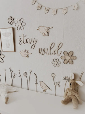 Schriftzug - stay wild - BohoWildflowerVibes