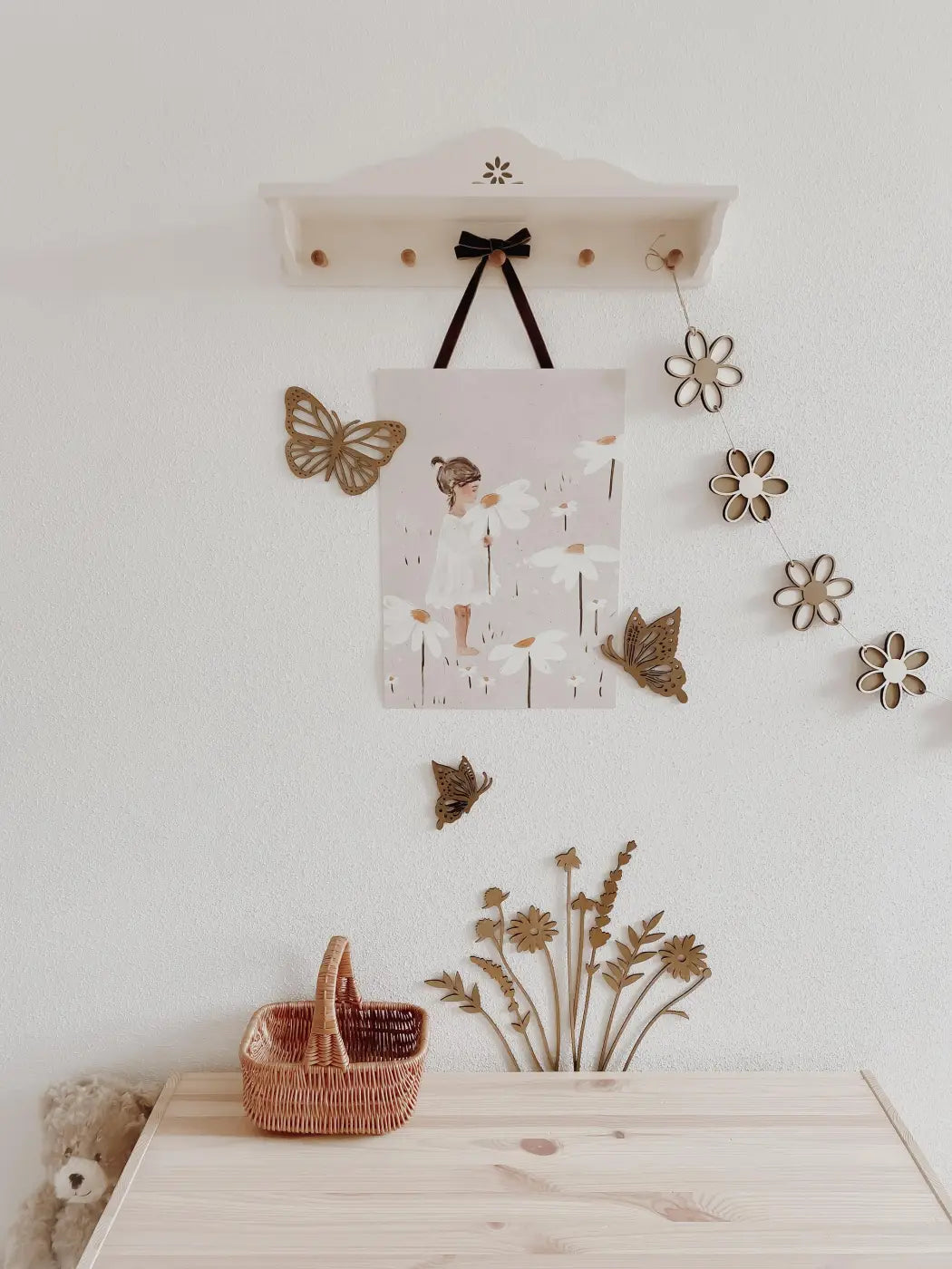 Wildblumen aus Holz - Nussbraun - BohoWildflowerVibes